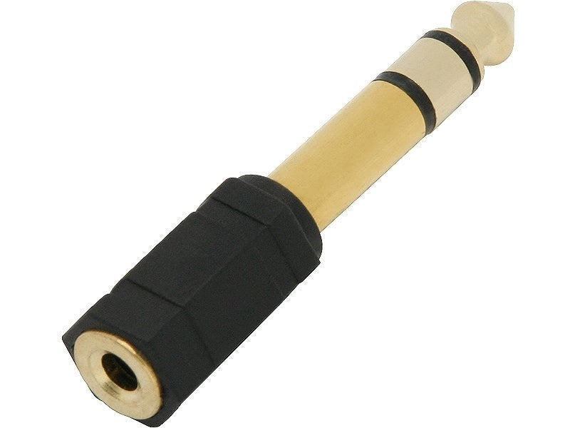 Jack verloopstekker 6,3mm naar 3,5mm jack - Verguld, Audio, Tv en Foto, Audiokabels en Televisiekabels, Ophalen of Verzenden, Gebruikt