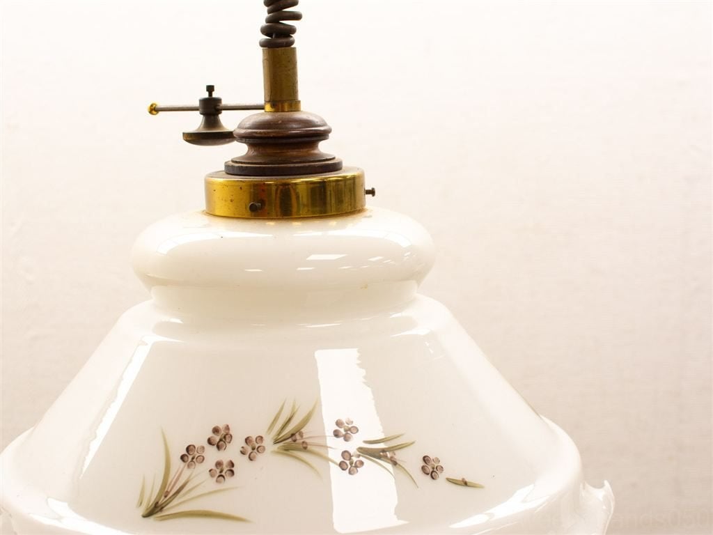 opaline lampenkap 28432, Huis en Inrichting, Lampen | Lampenkappen, Ophalen of Verzenden, Gebruikt, Groen, Rond