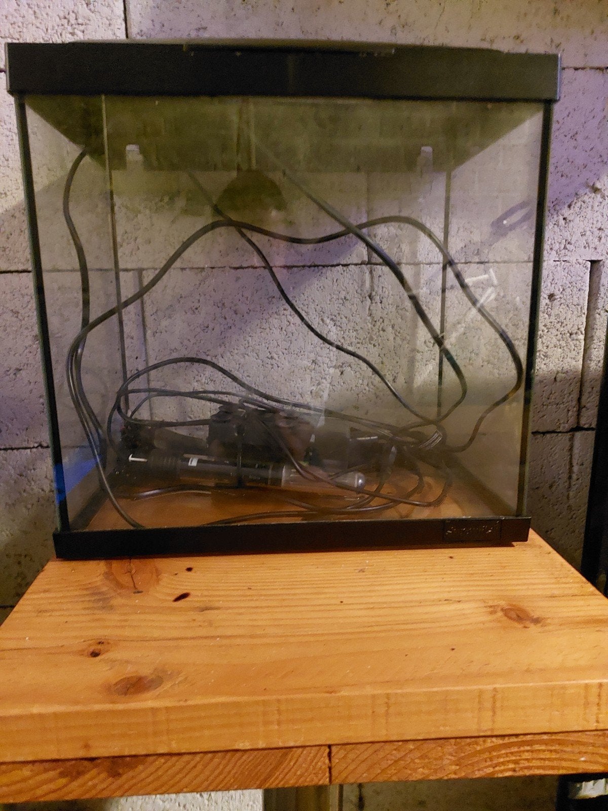 Aquarium compleet met verwarming en decoratie, Ophalen, Gebruikt, Overige merken, Leeg aquarium
