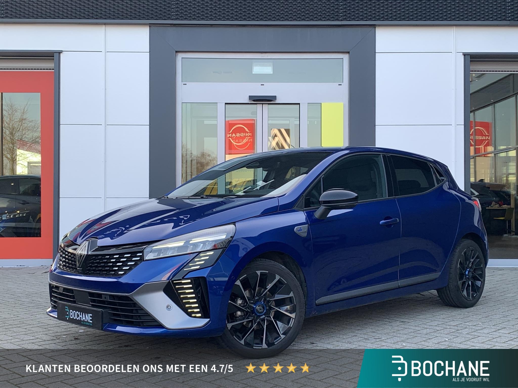 Renault Clio 1.0 TCe 90 GPF esprit Alpine | 360 camera | Ada, Auto's, Renault, Gebruikt, Met garantie (alle), Blauw, Leder en Stof