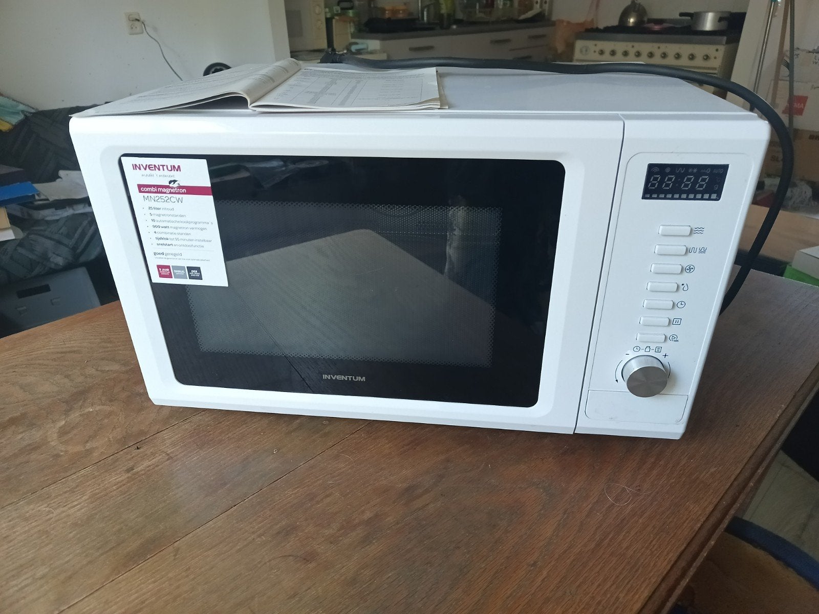 Inventum Combi Magnetron MM252CW - nieuw/nooit gebruikt, Witgoed en Apparatuur, Magnetrons, Ophalen of Verzenden, Magnetron, Draaiplateau