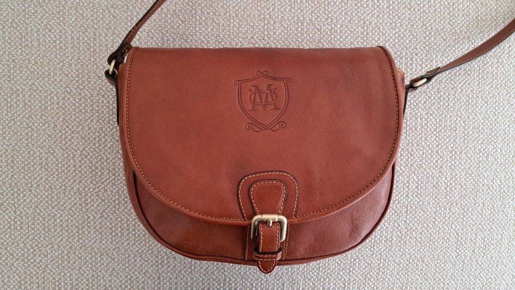 Massimo Dutti crossbodytas met grote klep, echt leer, bruin, Sieraden, Tassen en Uiterlijk, Tassen | Damestassen, Zo goed als nieuw