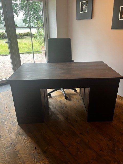 Antiek bureau donker eiken, Huis en Inrichting, Ophalen, Gebruikt, 75 cm of meer, Antieke stijl