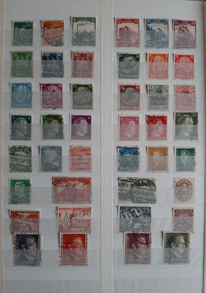 1 Kaart Klassieke Postzegels Deutsches Reich Gestempeld, Postzegels en Munten, Ophalen, Duitse Keizerrijk, Gestempeld