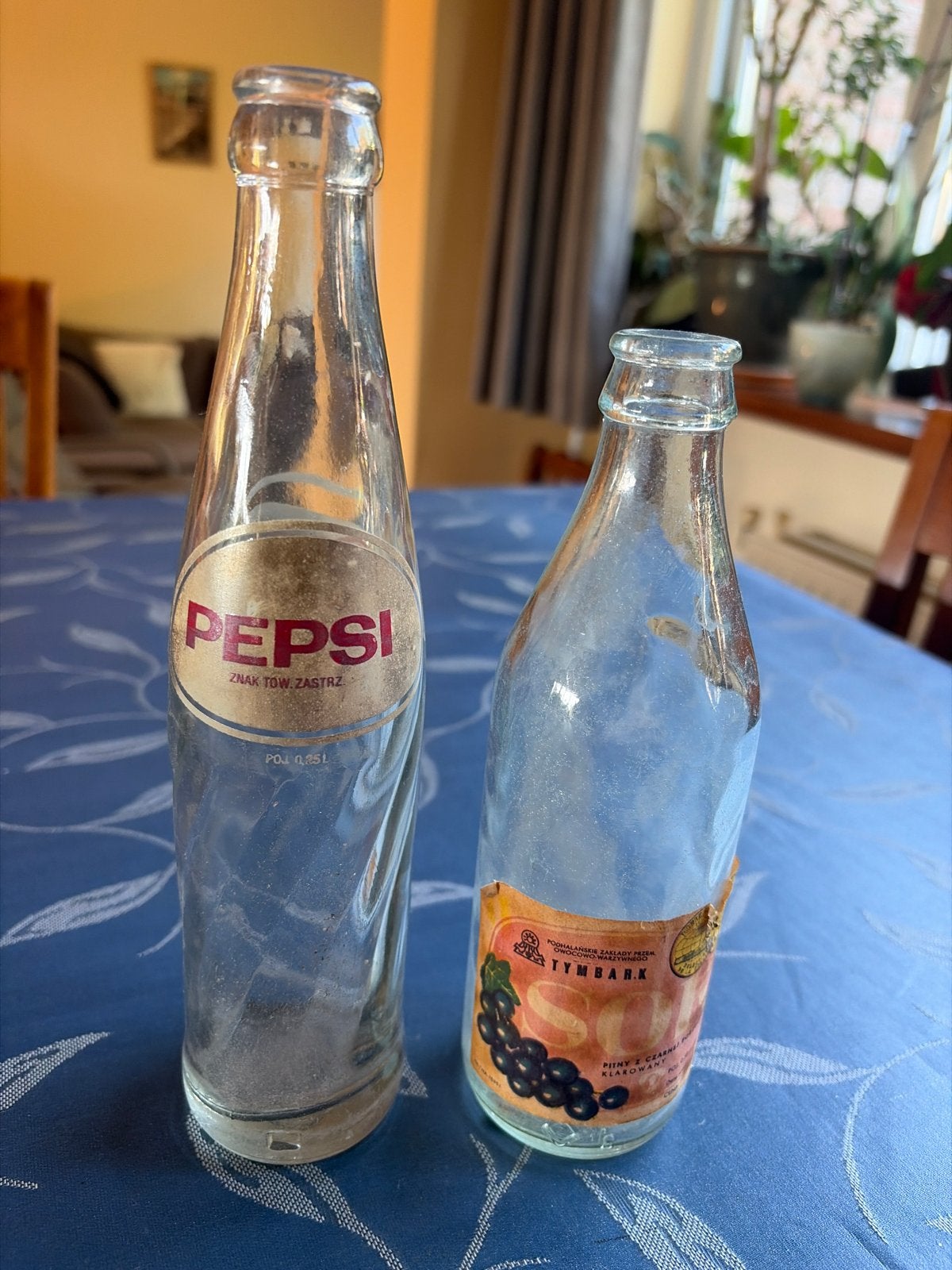 Vintage Pepsi en Pools Tymbark flesje - Decoratie, Verzamelen, Ophalen of Verzenden, Gebruikt, Overige typen