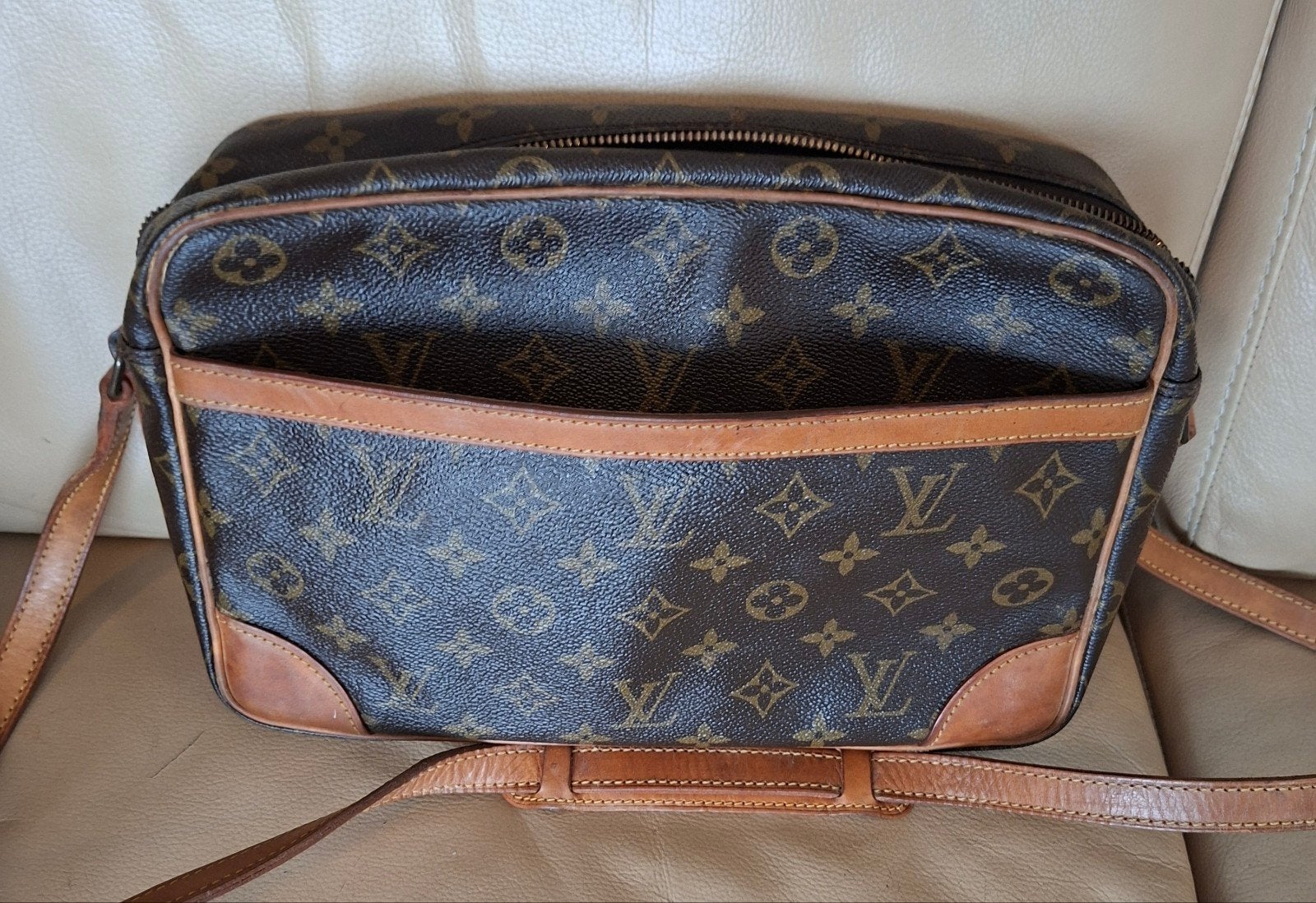 Prachtige Vintage Louis Vuitton Trocadéro 30, Ophalen of Verzenden, Gebruikt, Bruin, Leer