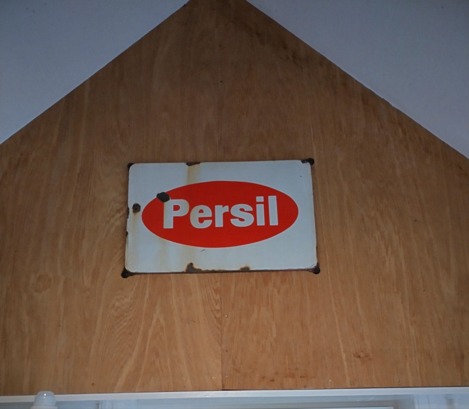 Emaille reclamebord Persil, Verzamelen, Ophalen of Verzenden, Gebruikt, Reclamebord