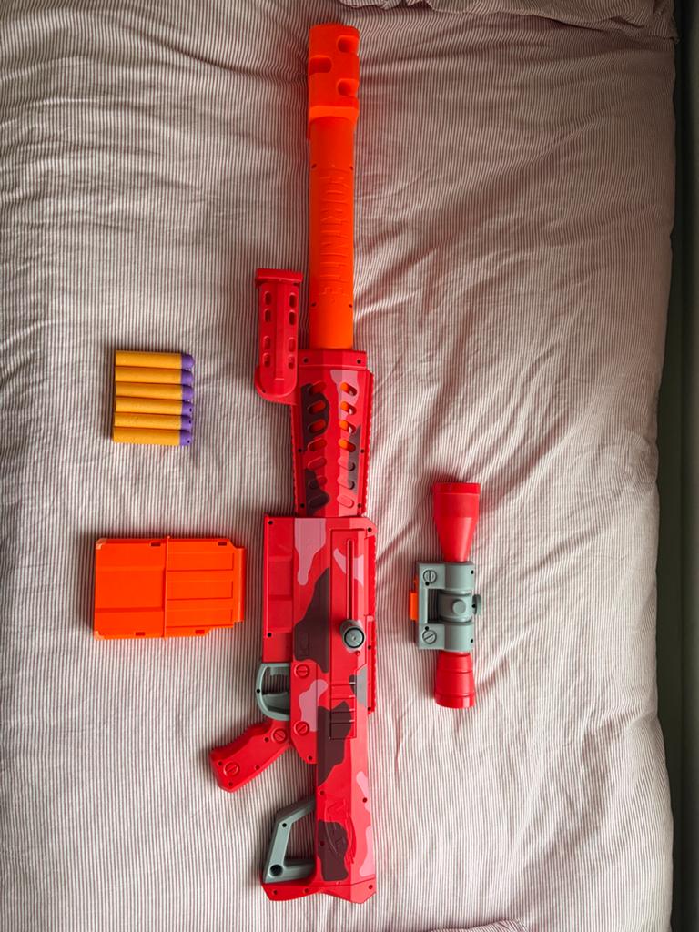 Nerf Fortnite AR-L Blaster met accessoires, Ophalen, Zo goed als nieuw