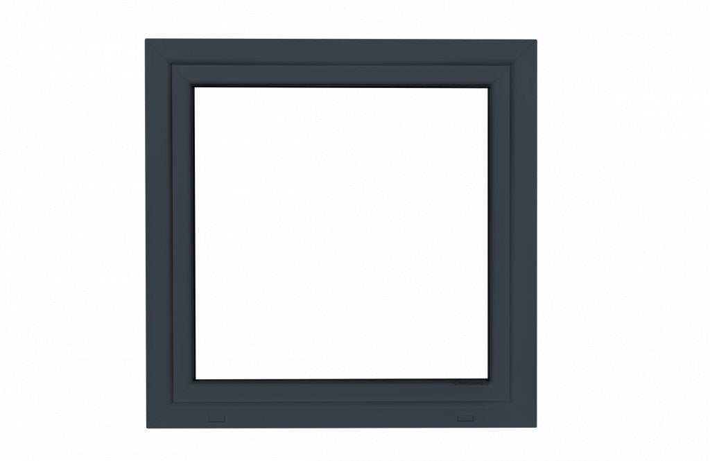 Kunststof antraciet kozijn b100 x h100 RAL7016, Kunststof, Raamkozijn, Niet ingevuld, Nieuw