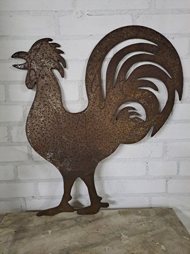 1 Decoratieve ijzeren haan, gemaakt van 3 mm ijzer., Ophalen