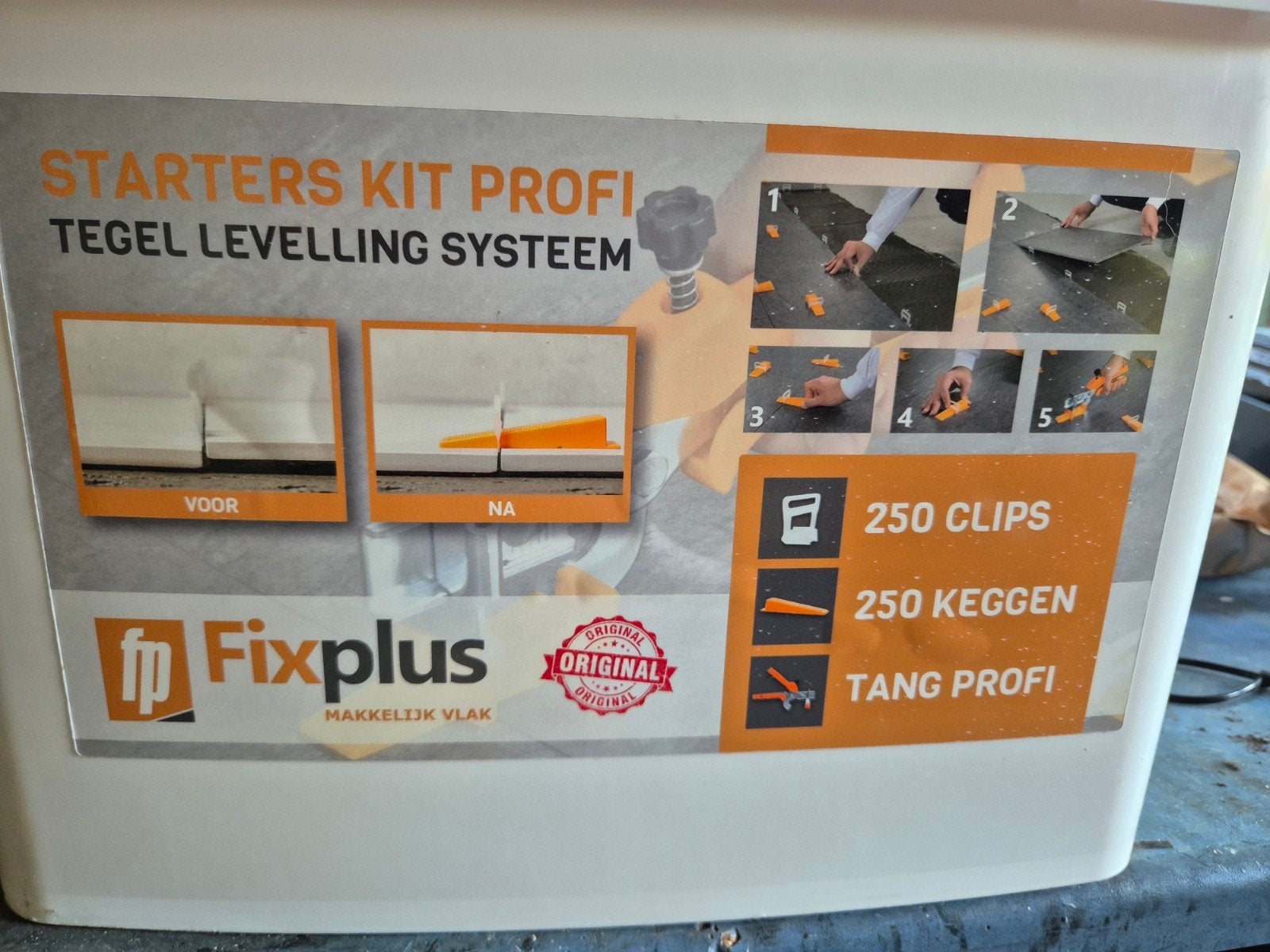 Tegel nivelleringset voor leggen van grote vloertegels., Ophalen, 60 cm of meer, Nieuw, Minder dan 5 m²