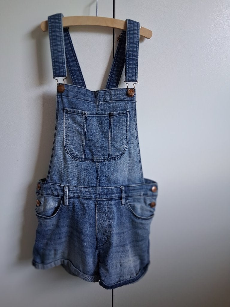 Korte spijkertuinbroek maat 158, Kinderen en Baby's, Kinderkleding | Maat 158, Ophalen of Verzenden, Zo goed als nieuw, Meisje