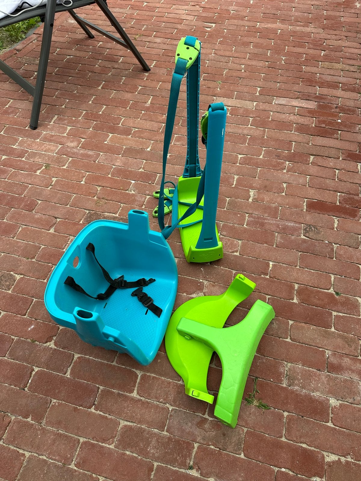 Quadpod 4-in-1 Schommel - Groen/Blauw, Kinderen en Baby's, Speelgoed | Buiten | Speeltoestellen, Ophalen of Verzenden, Schommel
