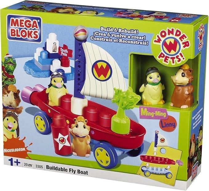 Mega Bloks Wonder Pets Vliegende Boot met Figuren, Ophalen of Verzenden, Gebruikt, Megabloks