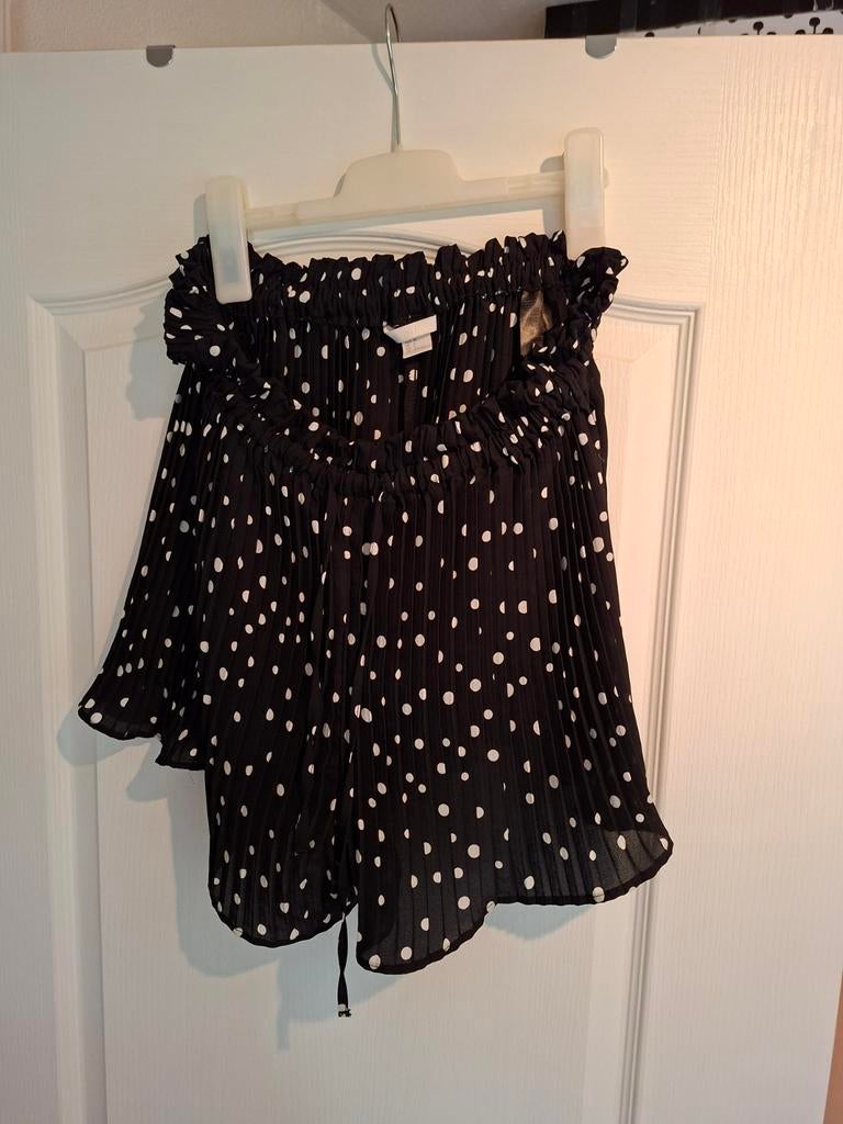 H&M broekrokje met stippen - Maat 36, H&M, Kort, Zwart, Ophalen of Verzenden