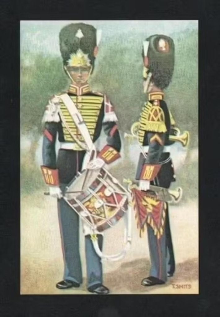 Militaire Ansichtkaart Garderegiment Grenadiers Tamboer., Ophalen of Verzenden, 1940 tot 1960, Ongelopen, Ambachten of Beroep