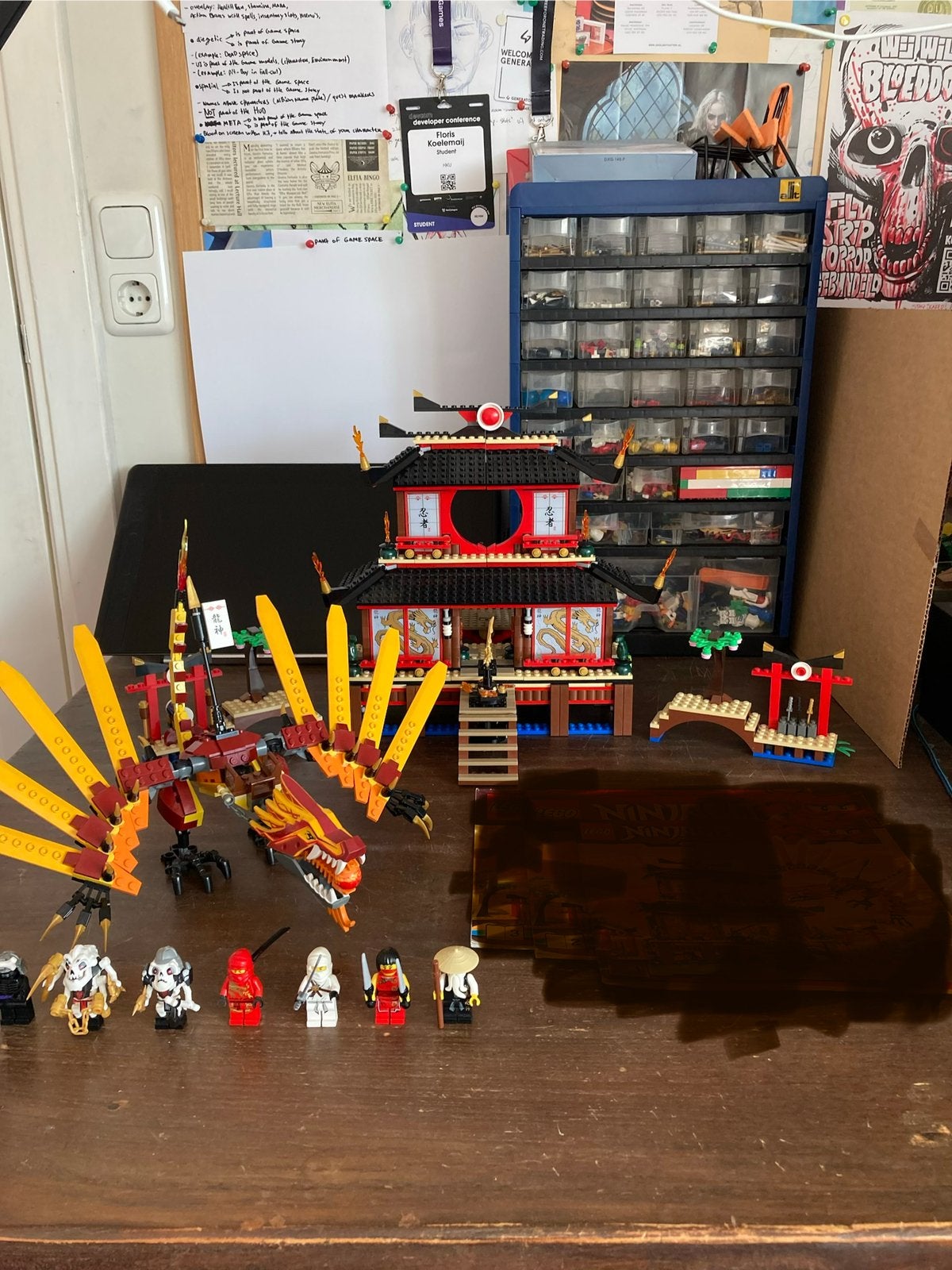 LEGO Ninjago Vuurtempel 2507 (Compleet), Lego, Ophalen of Verzenden, Zo goed als nieuw, Ninjago