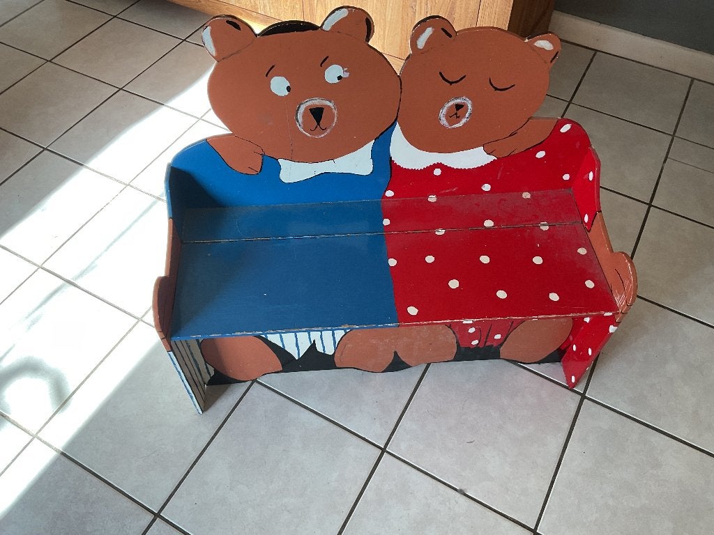 Leuk speelgoed opruim bankje beren, Ophalen, Gebruikt, Overige merken, Handgemaakt