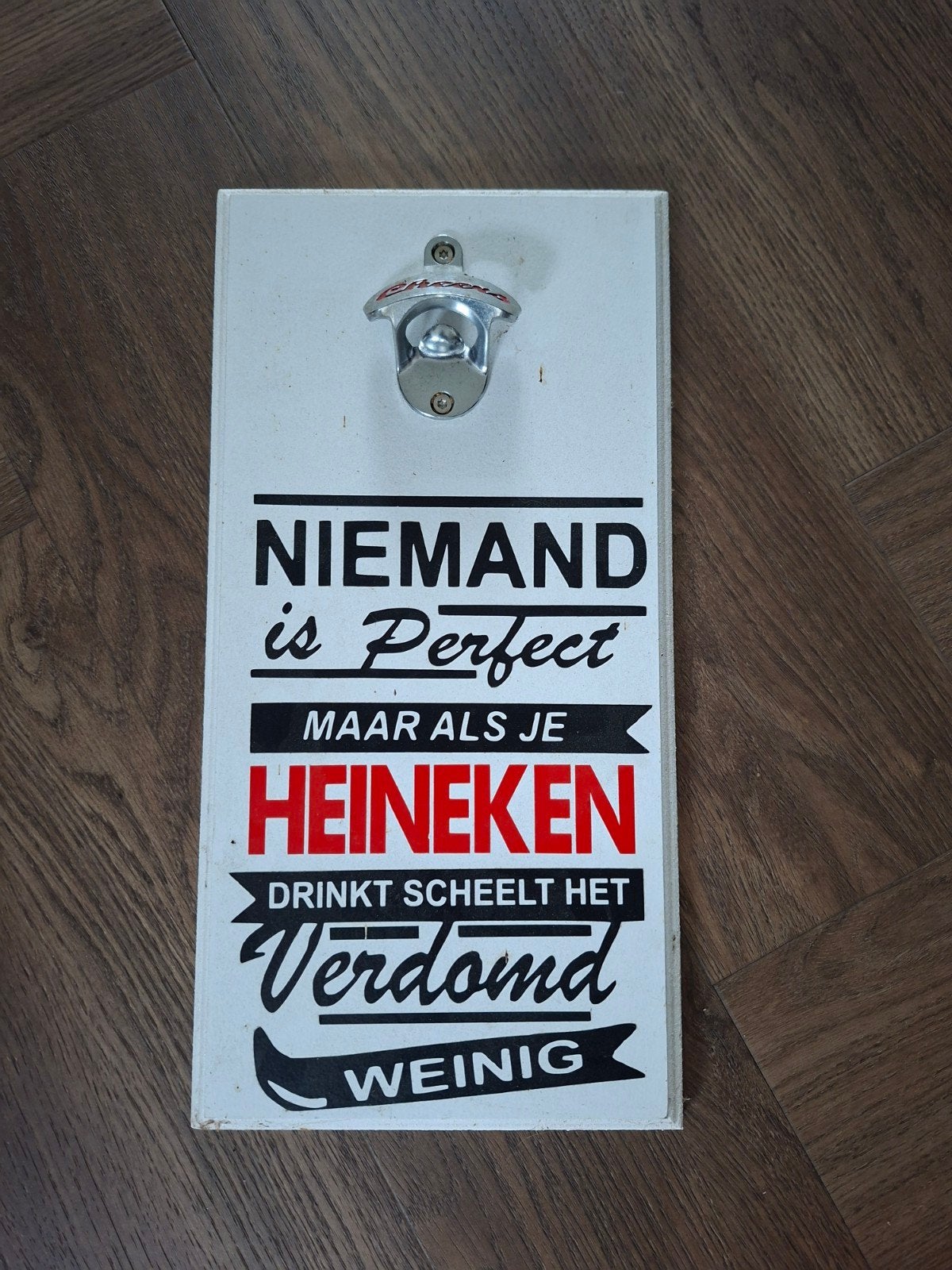 houten Heineken bord met opener, Huis en Inrichting, Ophalen, Nieuw