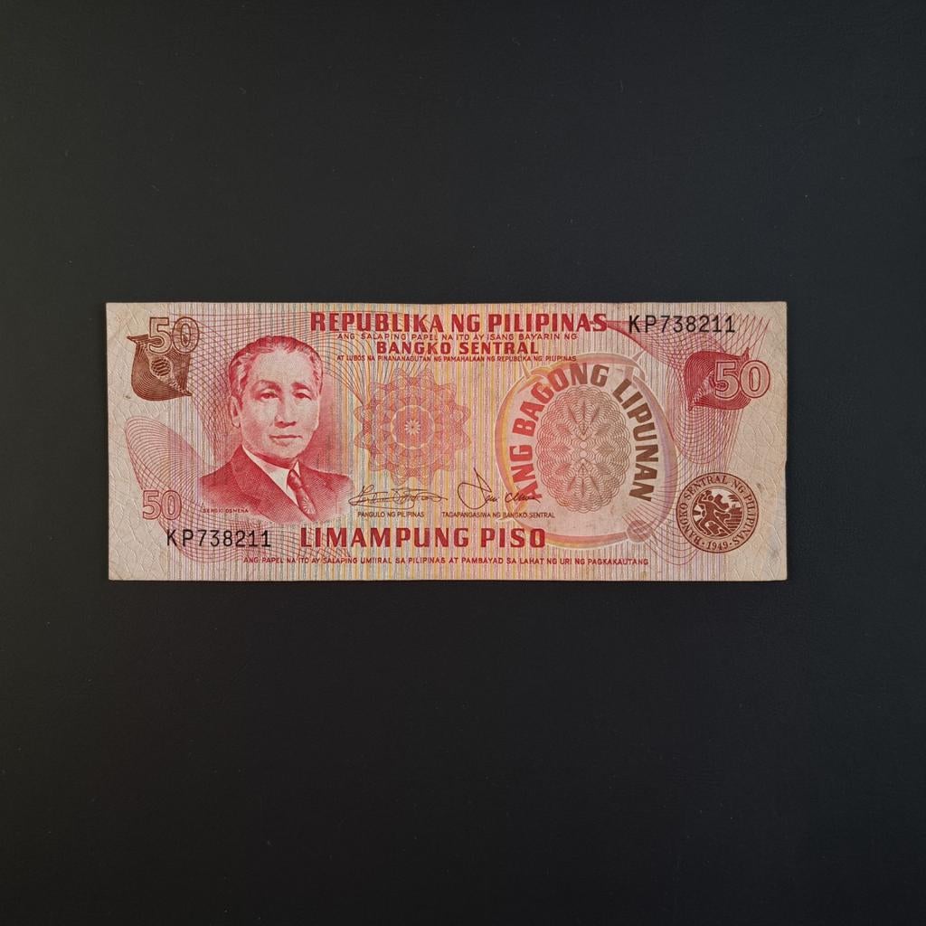 50 piso Filippijnen #037, Verzenden, Midden-Oosten, Los biljet