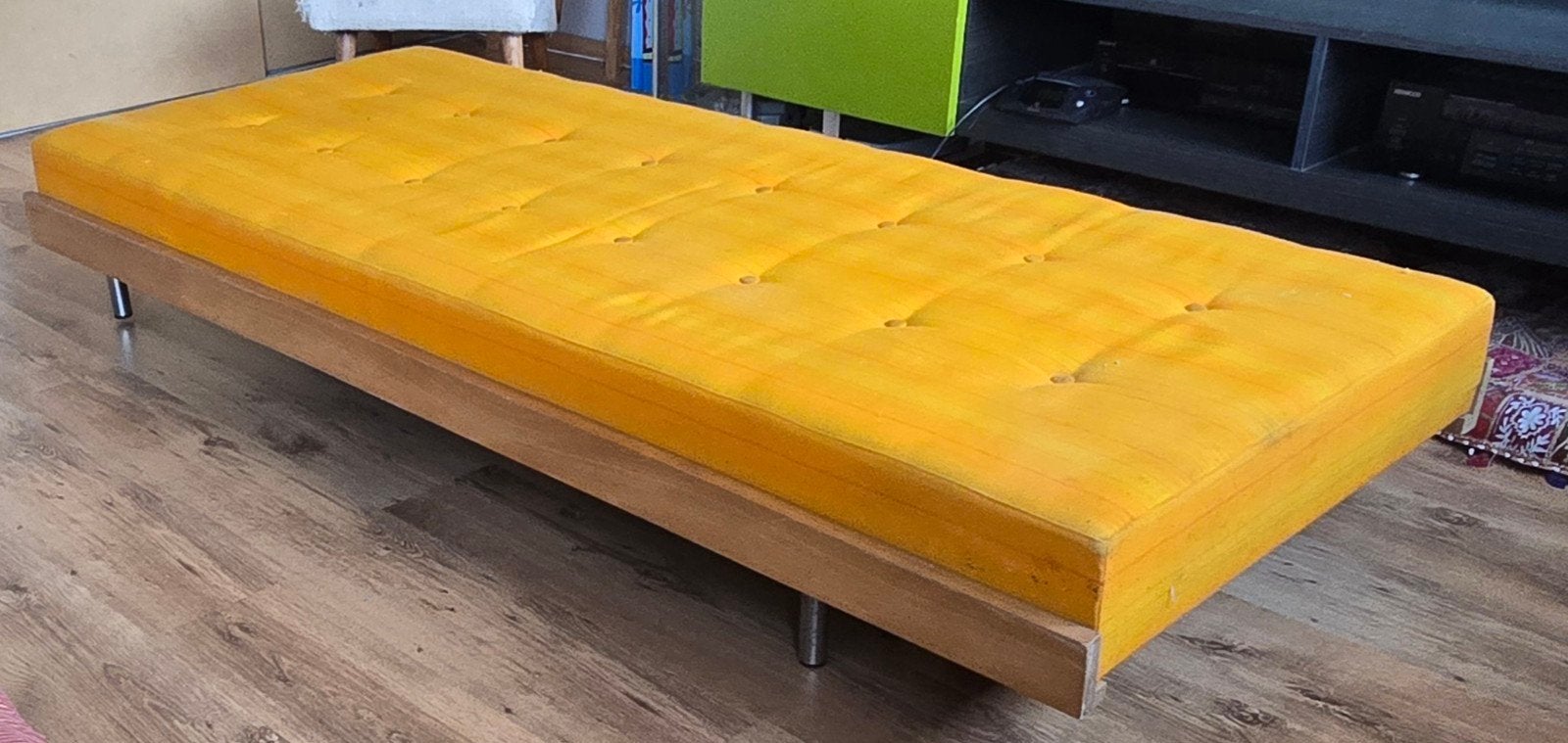 Vintage Daybed, Ophalen, Gebruikt, Eenpersoons, 150 tot 200 cm