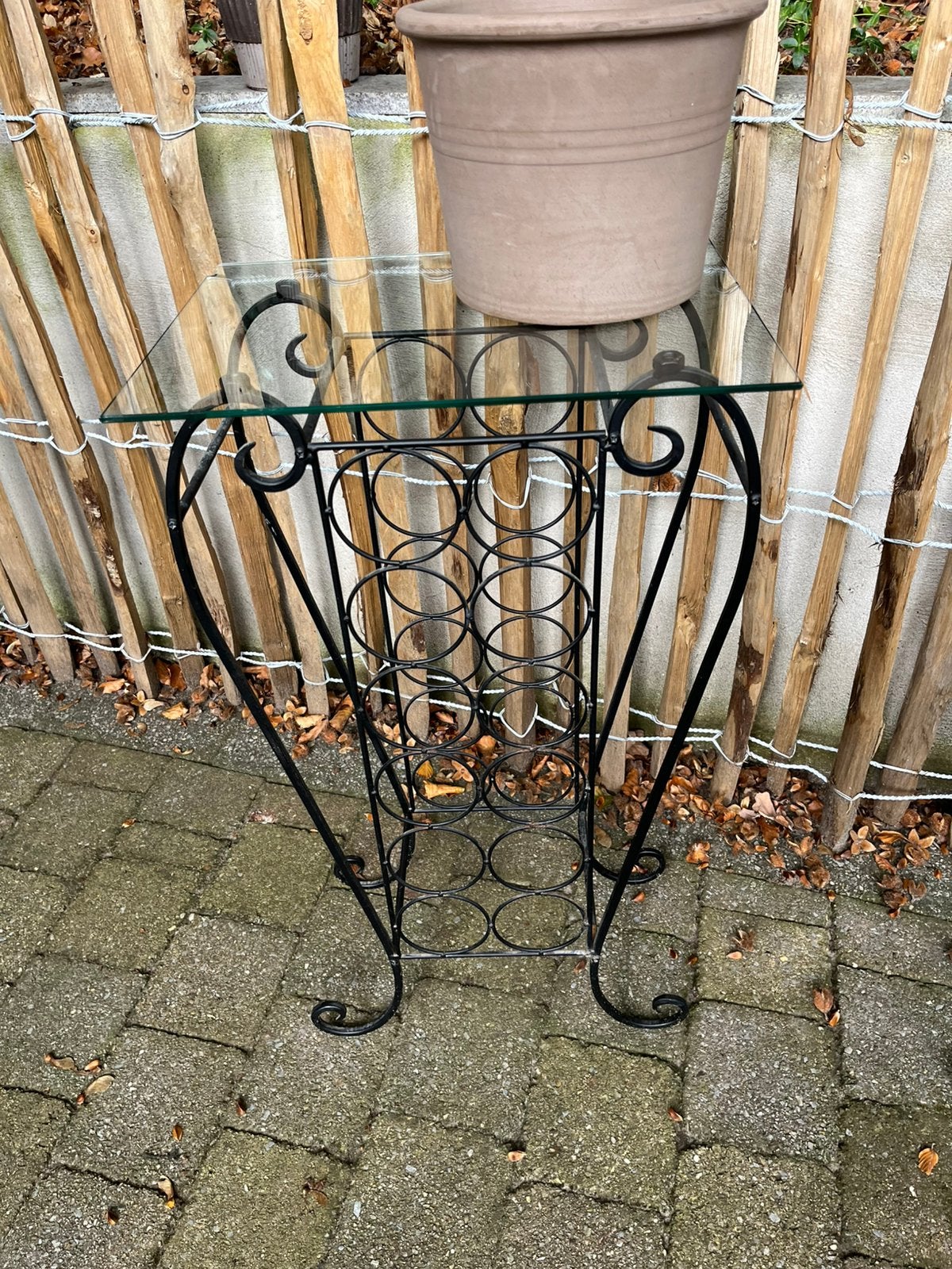 Wijnrek mer glasplaat, Ophalen, 50 – 75, Gebruikt, 5 tot 15 flessen