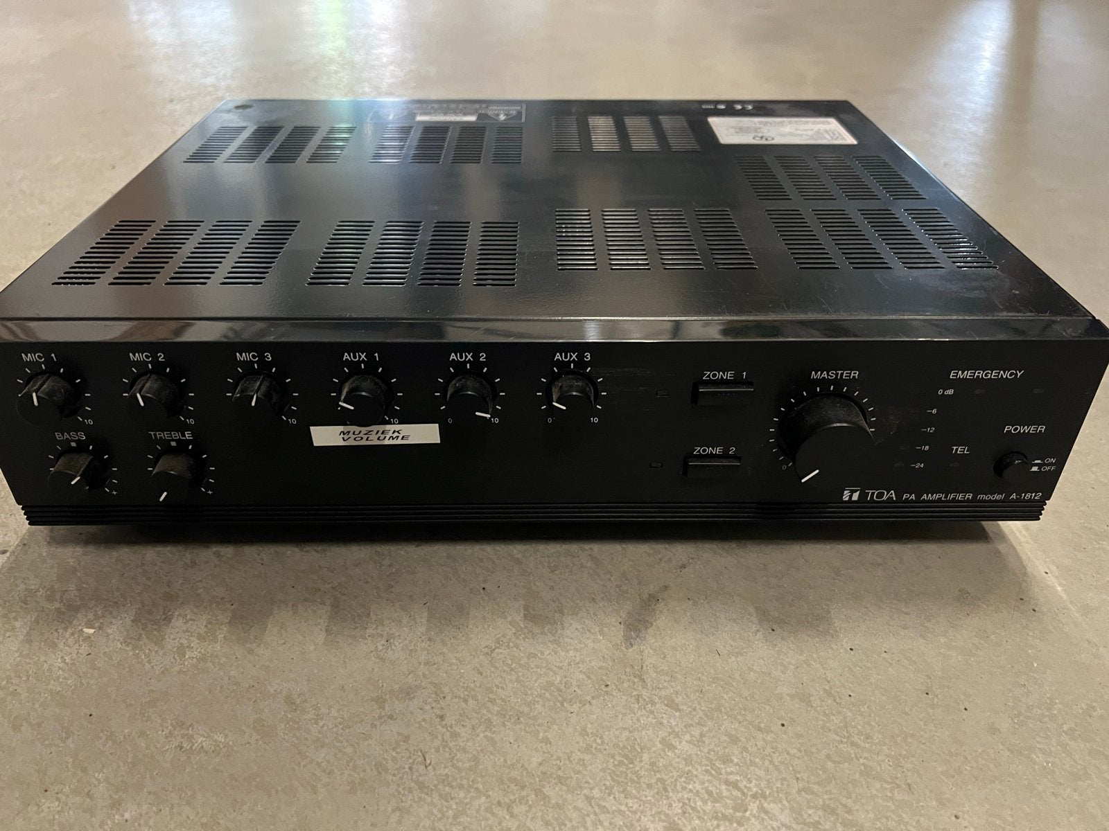 TOA PA Versterker A-1812 - 100V - Gebruikt, Goede Staat, Overige merken, Ophalen of Verzenden, 120 watt of meer, Gebruikt