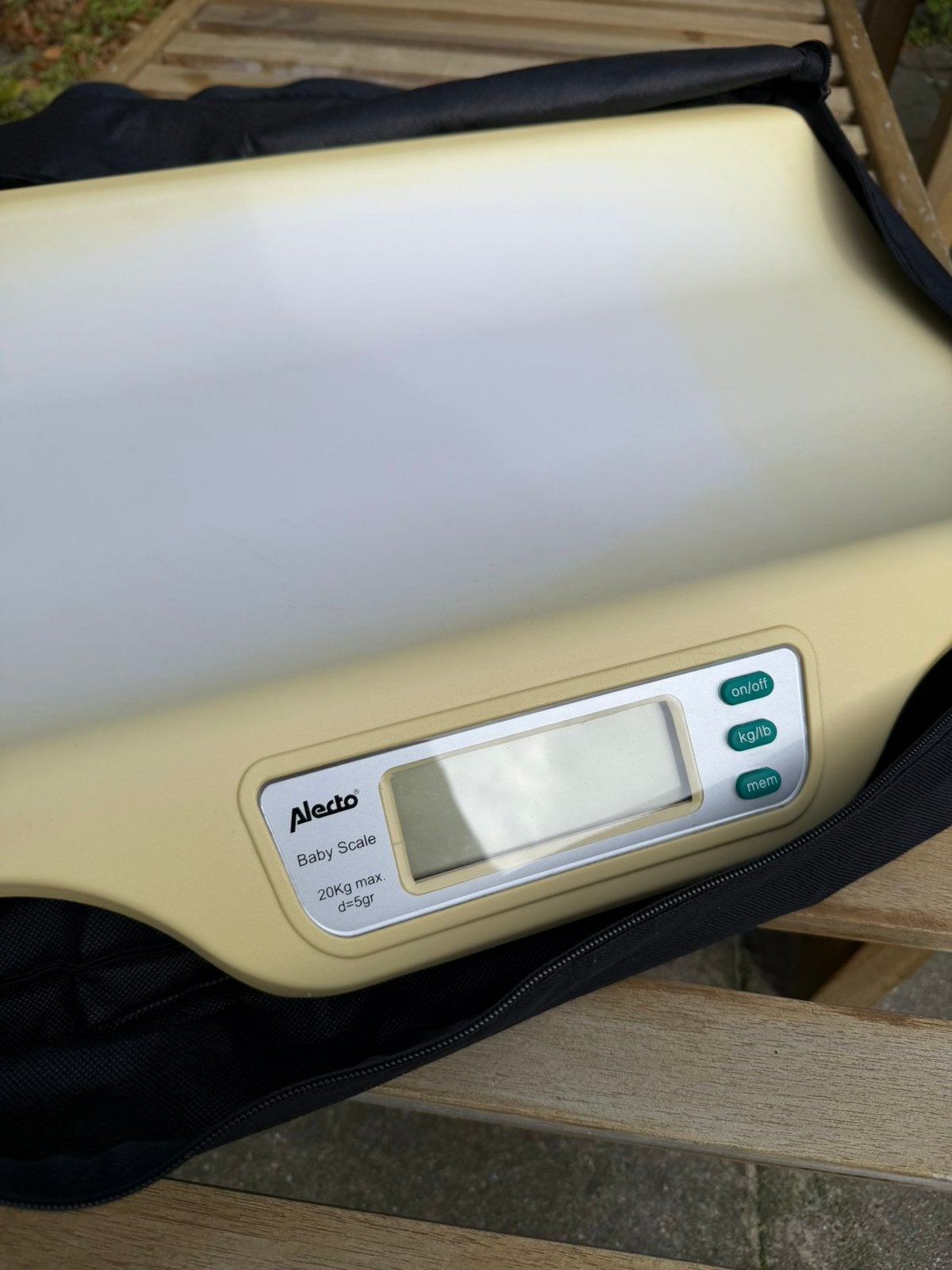 Alecto digitale babyweegschaal tot 20 kg + tas, Witgoed en Apparatuur, Ophalen, 1 tot 500 gram, Zo goed als nieuw, Personenweegschaal