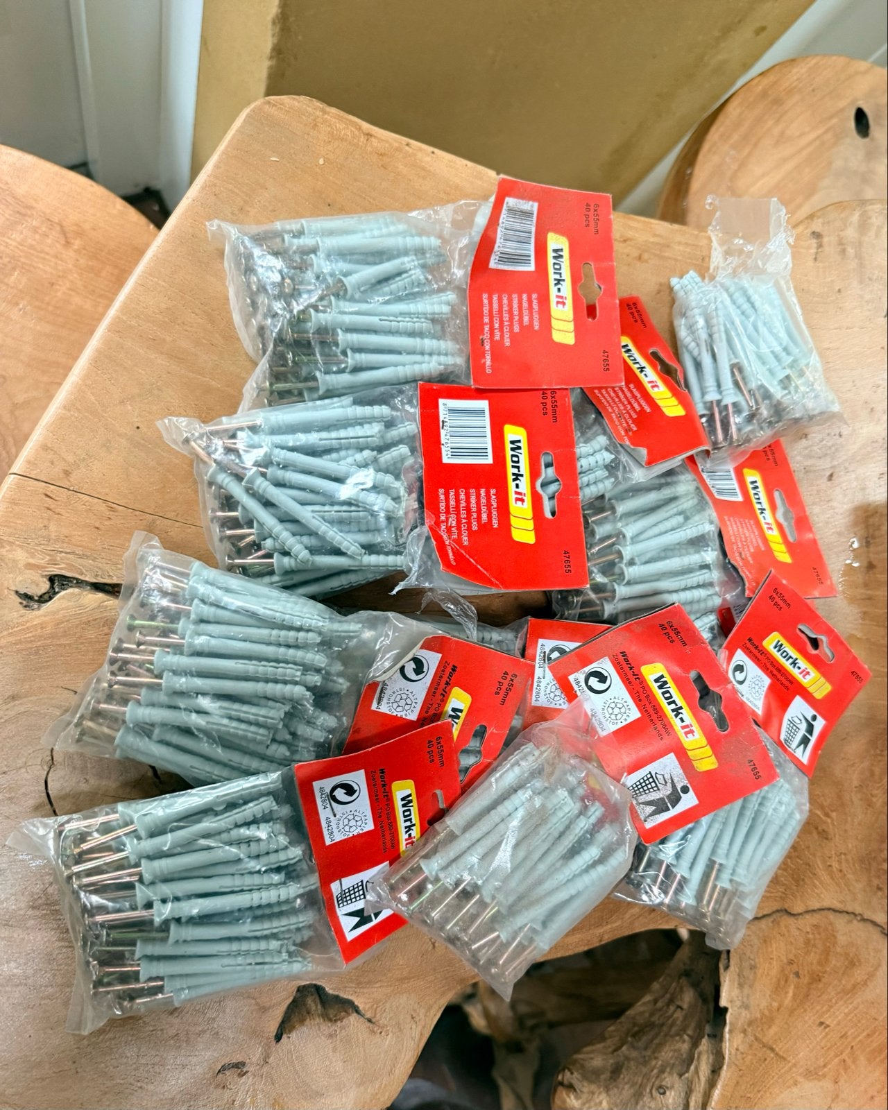 Work-it Slagpluggen 6x55mm - 40 stuks per verpakking, Ophalen of Verzenden, Nieuw, 50 tot 100 mm, Pluggen