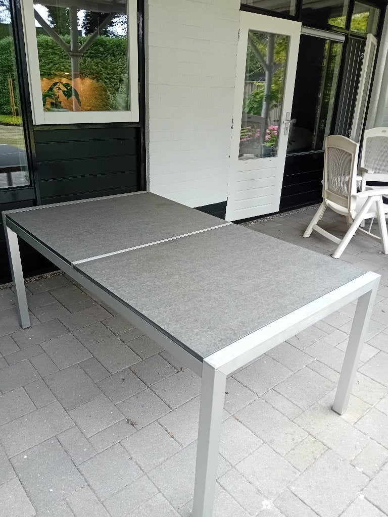 Tuintafel, Tuin en Terras, Tuintafels, Ophalen, Gebruikt, Rechthoekig, Rvs