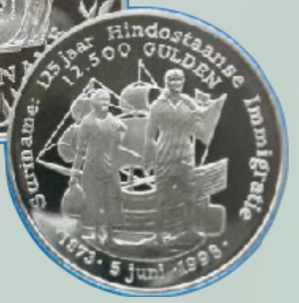 Gezocht zilveren munten hindustaanse immigratie Suriname, Ophalen of Verzenden, Zuid-Amerika