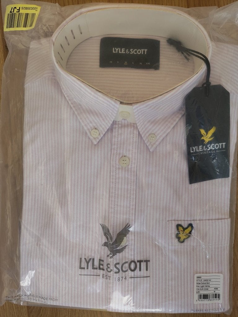 Lyle & Scott overhemd maat M, Kleding | Heren, Overhemden, Ophalen, Zo goed als nieuw, Roze, Lyle & Scott