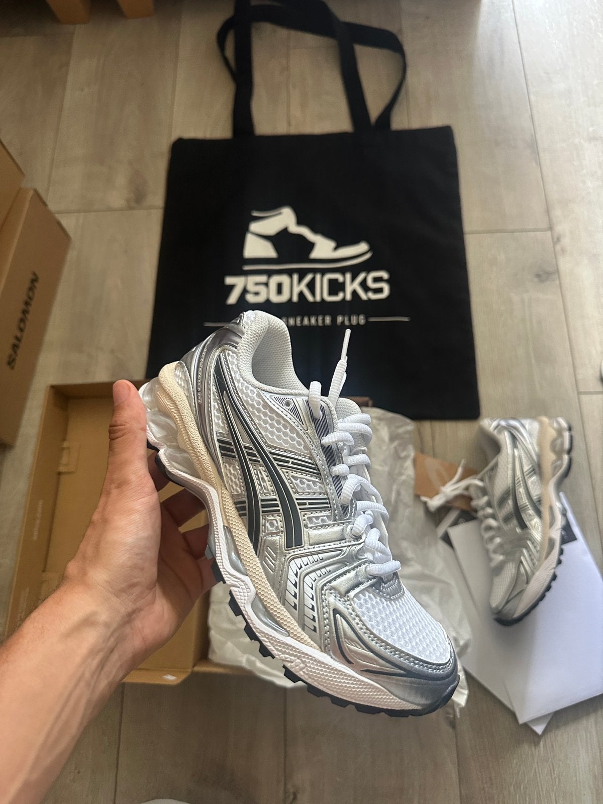 Asics Gel-Kayano 14 White Graphite Grey Maat EU36, Wit, Nieuw, Ophalen of Verzenden, A