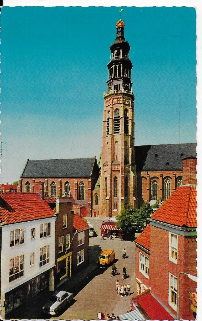 Sus421 gelopen oude ansichtkaart middelburg de lange jan, Ophalen of Verzenden, 1980 tot heden, Gelopen, Zeeland