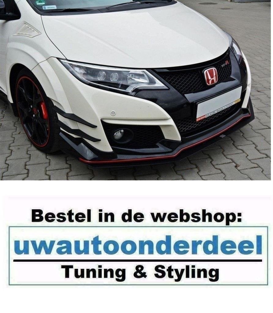 Maxton Spoiler Lip Splitter Voor Honda Civic Type R Mk9, Verzenden, Automotive Parts, A.parts@hotmail.nl, Trasmolenlaan 12 3447 GZ Woerden