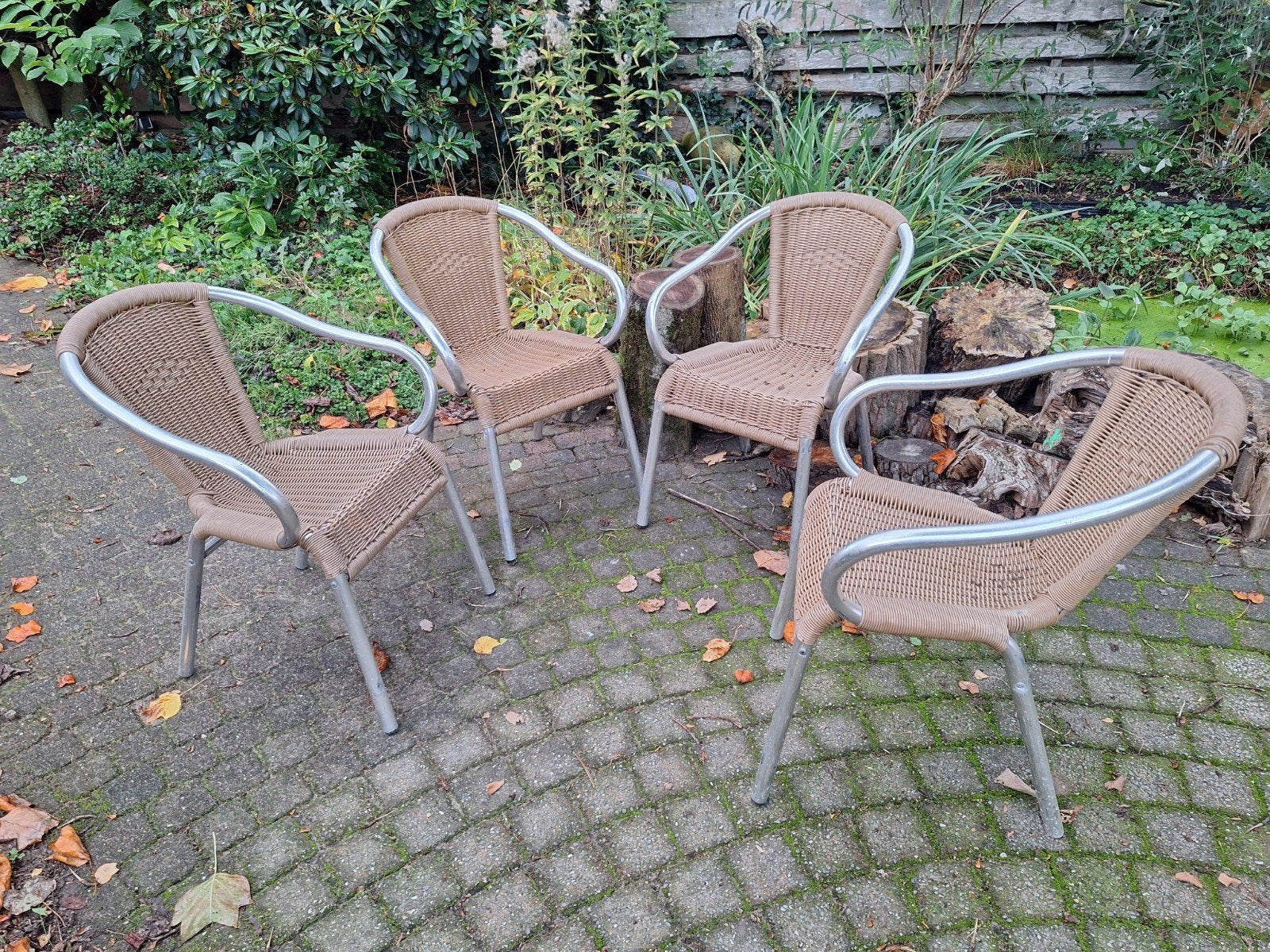 38 Terrasstoelen voor horeca of vereniging, Ophalen, Zo goed als nieuw, Aluminium