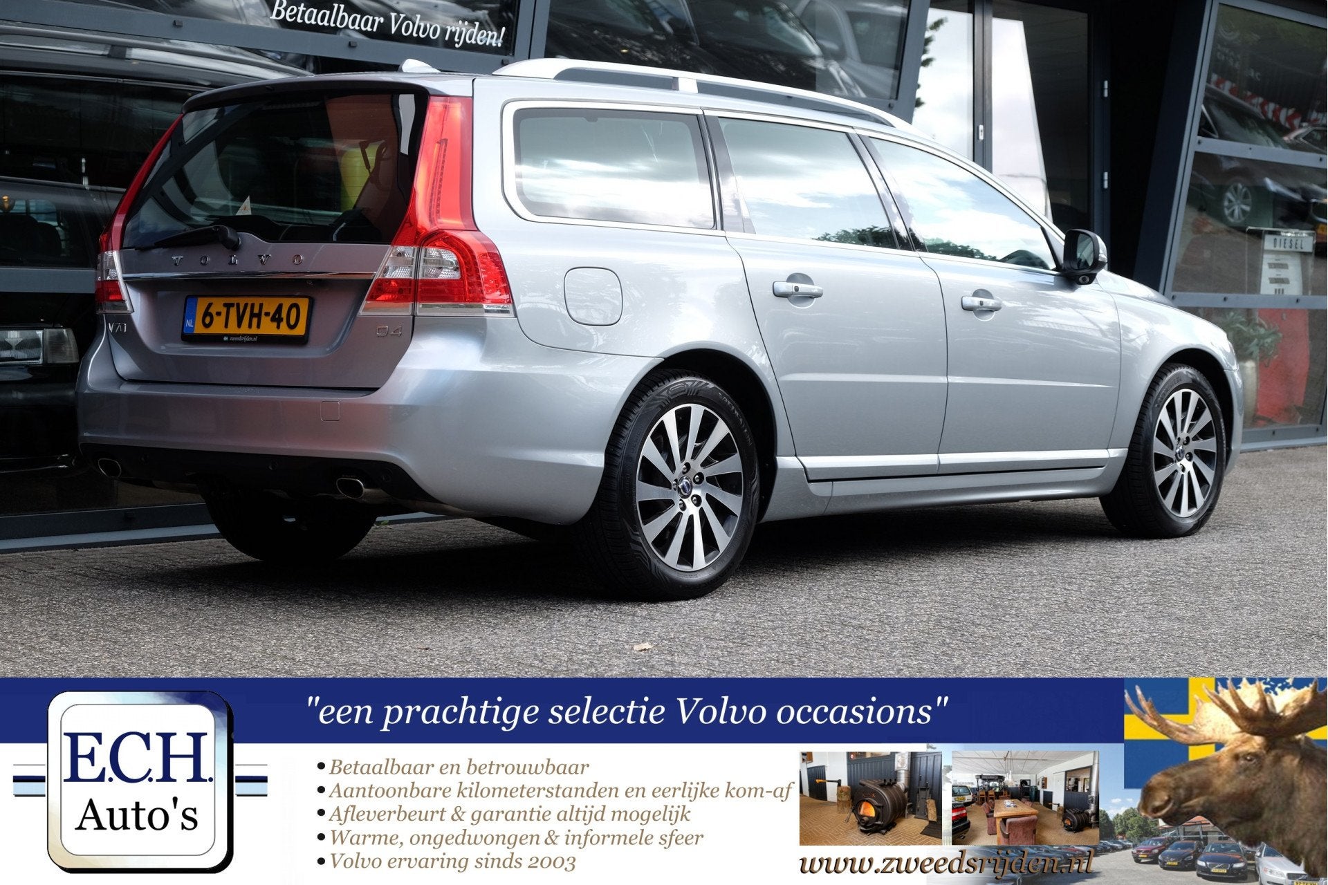 Volvo V70 2.0 D4 181 pk Nordic+ Schuifdak, Leer, Trekhaak, X, Auto's, Voorwielaandrijving, 4 cilinders, Automatische klimaatregeling