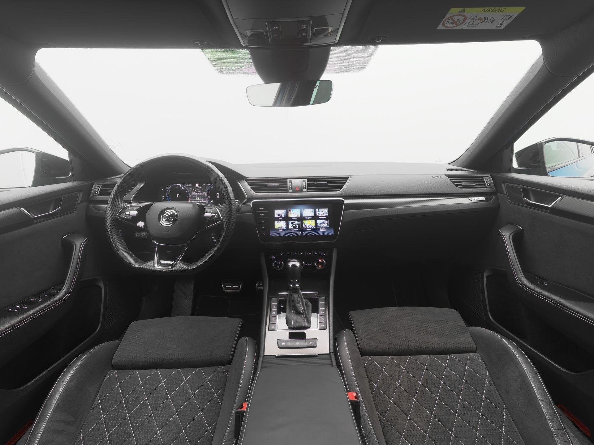 Skoda Superb Combi 1.4 TSI 218pk iV Sportline Business | Tre, Auto's, Gebruikt, 4 cilinders, Blauw, Alcantara