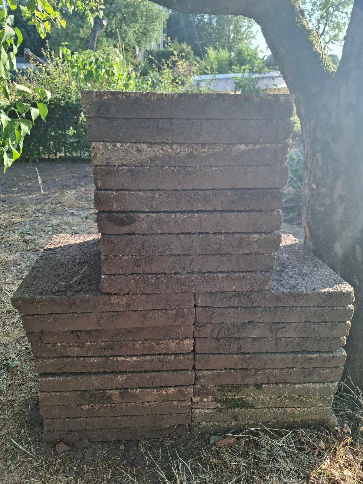 Grindtegels 50x50x6 en 40x40x4, Ophalen, Gebruikt, Grind, Terrastegels