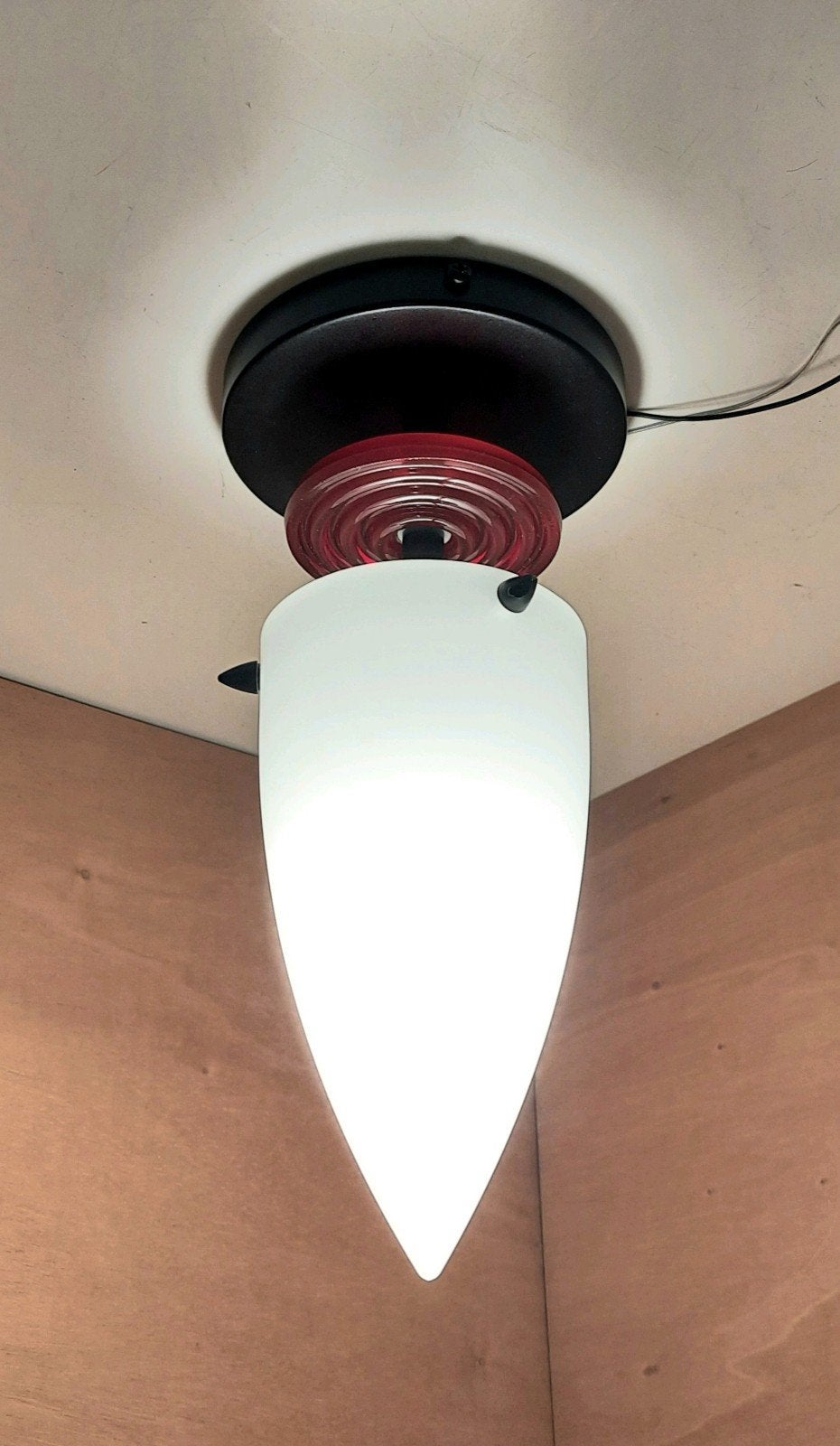 Leola rocket plafondlamp Zeer zeldzaam,lees de beschrijving, Ophalen of Verzenden, Zo goed als nieuw, Glas