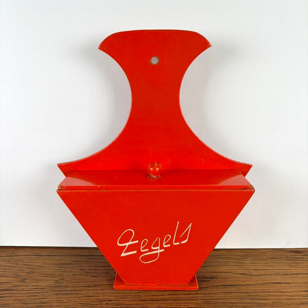 Vintage oranje zegelbakje, Verzamelen, Ophalen of Verzenden