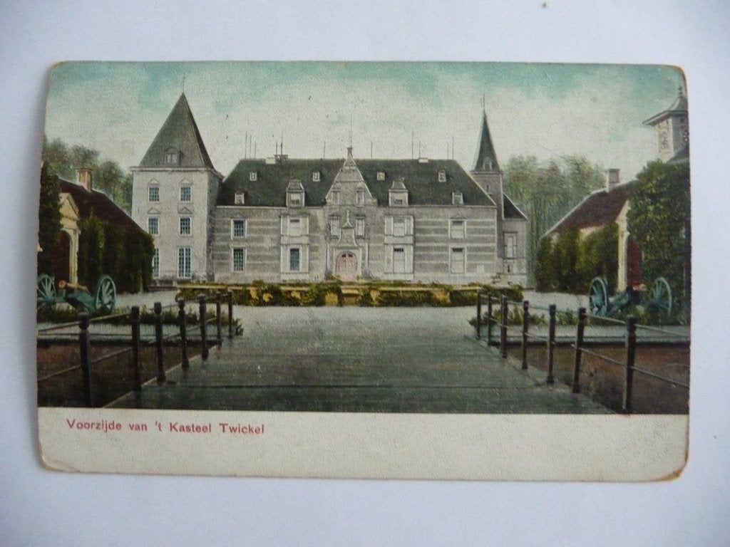 oude ansichtkaart- VOORZIJDE VAN 'T KASTEEL TWICKEL, Ophalen of Verzenden, 1940 tot 1960, Gelopen, Gelderland
