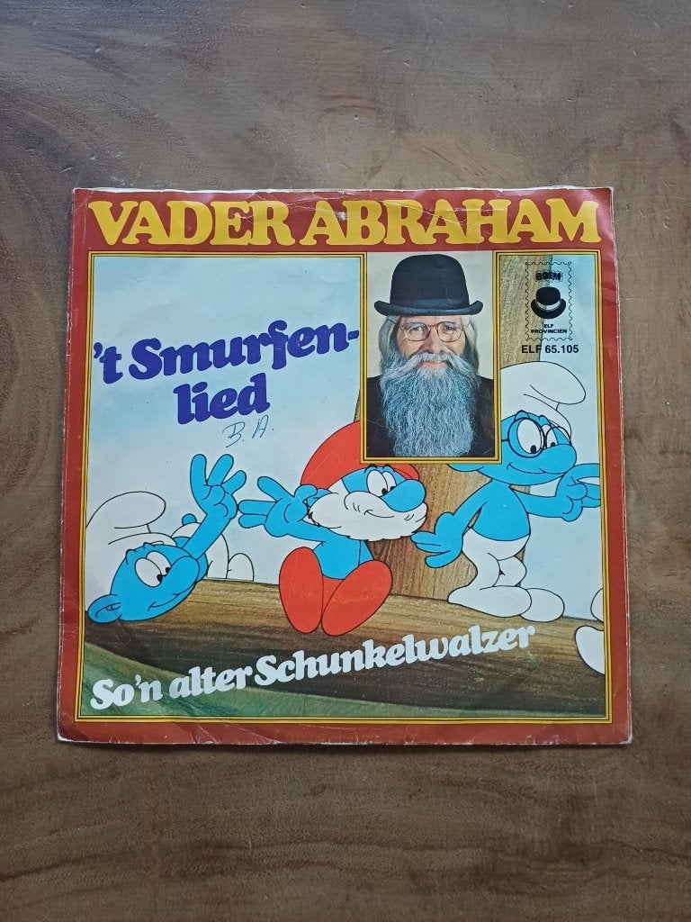 Vader Abraham - 't Smurfenlied - Single - Vinyl, Gebruikt, 7 inch, Ophalen of Verzenden, EP