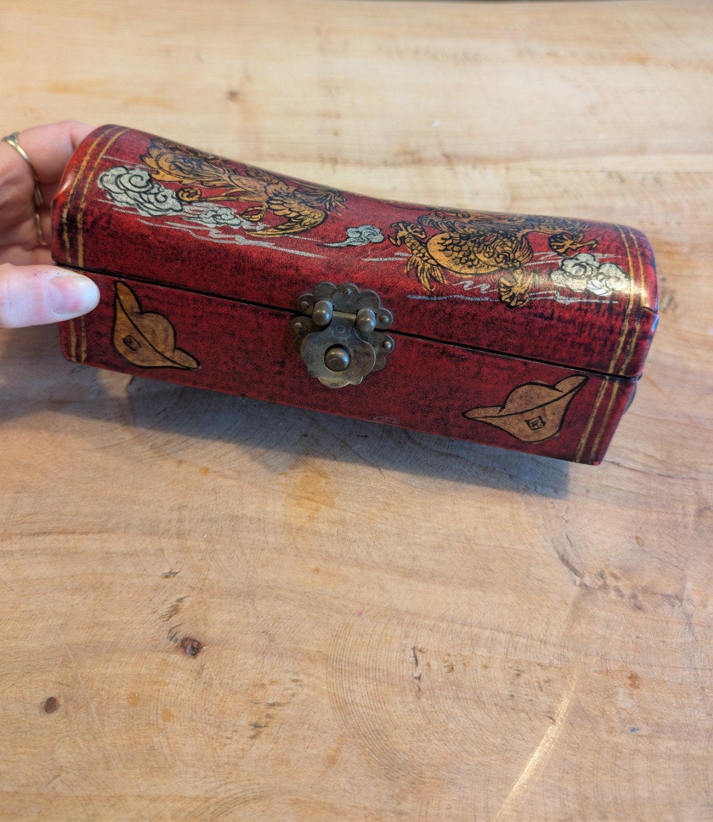 Vintage Chinees kistje/ pillow box, Ophalen of Verzenden
