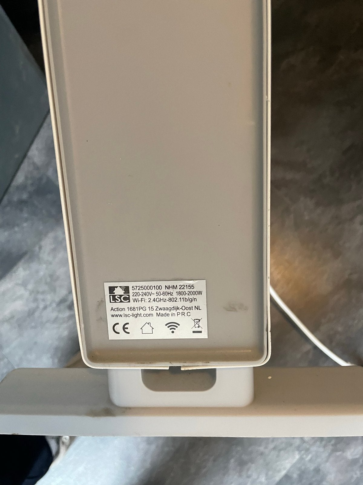 LSC Smart Connect elektrische kachel 1800-2000W, Ophalen, 30 tot 80 cm, Gebruikt, Kachel