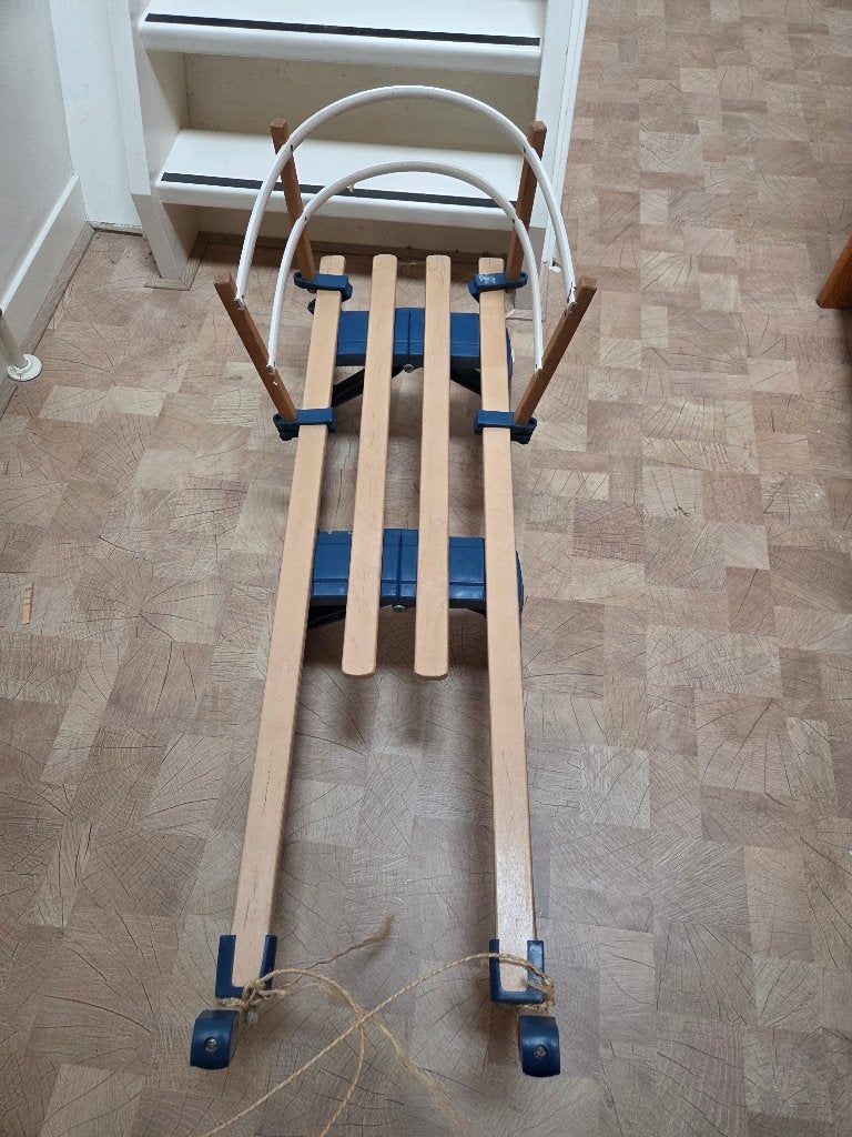 Xl maat slee mooi zgan merk Nijdam, Ophalen, Rugleuning, Zo goed als nieuw, Hout