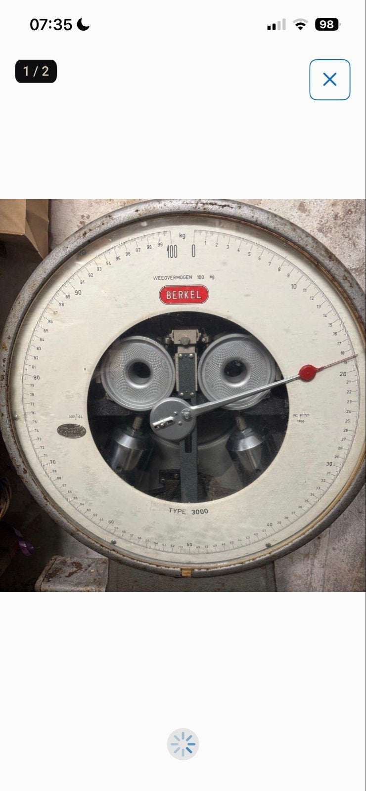 Antieke Berkel Weegschaal - Type 3000, Ophalen