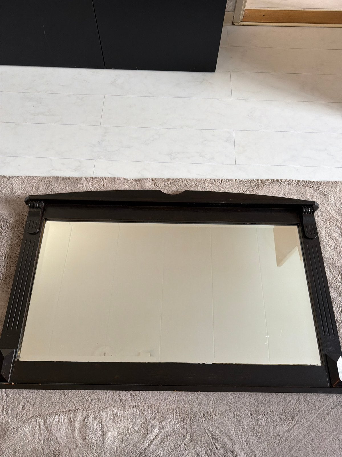 Donkerbruine spiegel 120x80 cm, Huis en Inrichting, Ophalen, Gebruikt, 100 tot 150 cm, 75 tot 100 cm