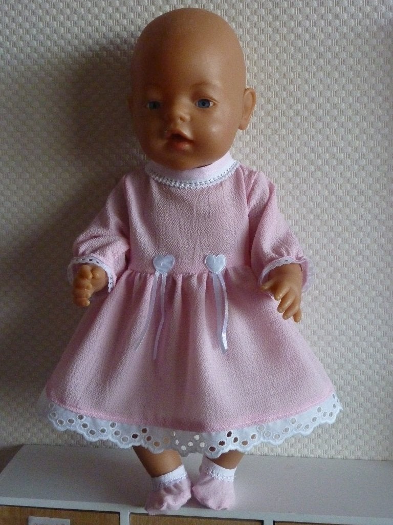 Jurkje met mouwen past de baby born pop.Poppenkleertjes, Ophalen of Verzenden, Nieuw, Babypop