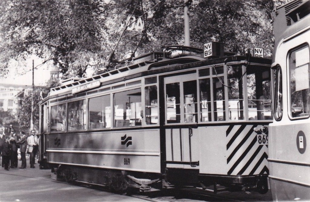735M fotokaart Amsterdam C.S., 11 september 1971, hist. tram, Ophalen of Verzenden, 1960 tot 1980, Ongelopen, Noord-Holland